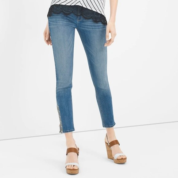 NWOT WHBM ANKLE-ZIPPER The Skimmer Jeans - Picture 3 of 6